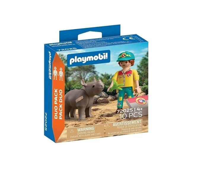 Φωτογραφία προϊόντος: Playmobil Duo Pack Φροντιστής Ζώων Και Ρινόκερος 72025