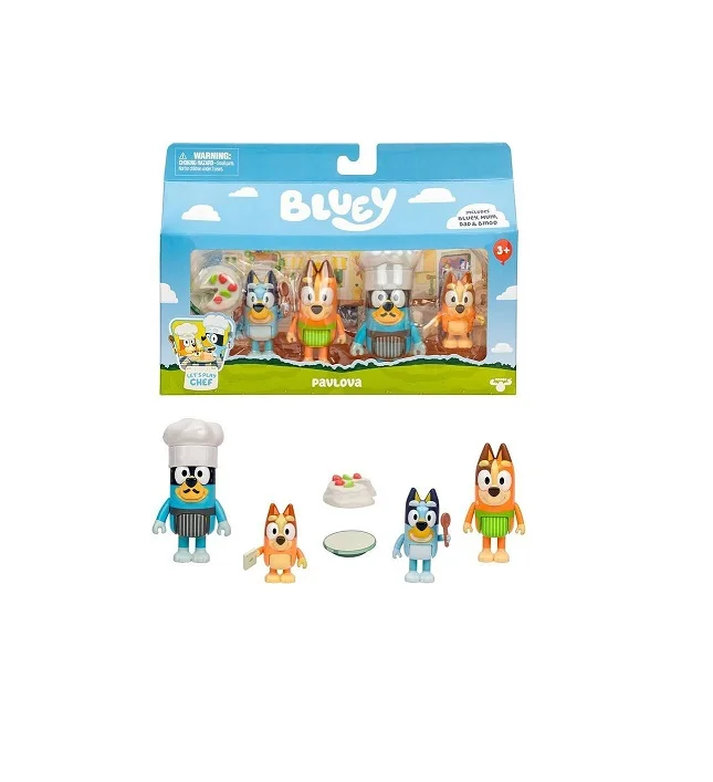 Φωτογραφία προϊόντος: Giochi Preziosi Bluey Pavlova Let s Play Chef, Chilli, Bandit + Bingo BLYA6000