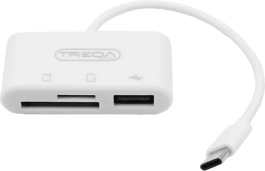 Φωτογραφία προϊόντος: Treqa USB-5-TC Card Reader USB 2.0 για SD Λευκό