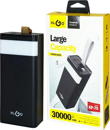 Φωτογραφία προϊόντος: KLGO KP-79 Power Bank 30000mAh με 2 Θύρες USB-A Μαύρο
