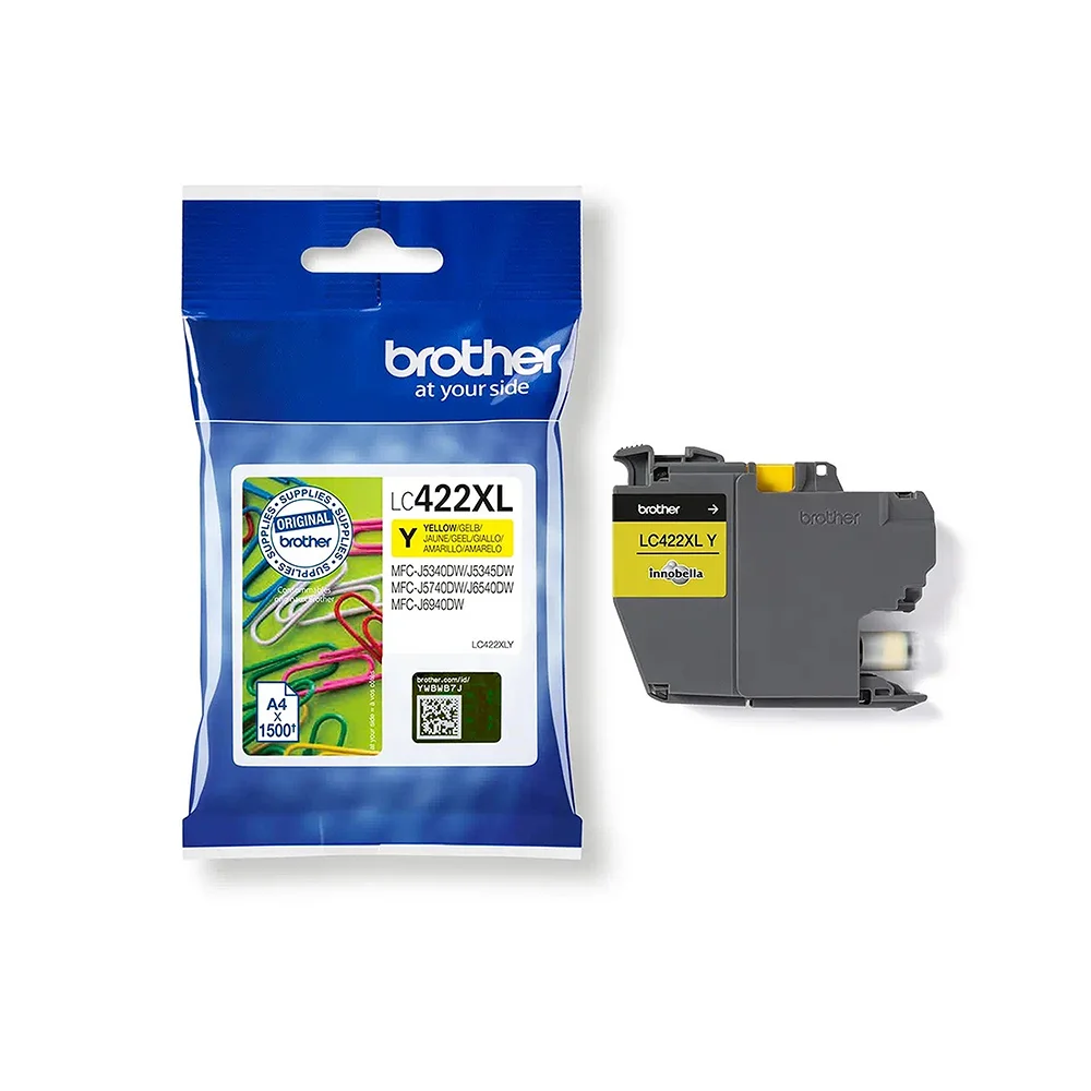 Φωτογραφία προϊόντος: Brother Μελάνι Inkjet LC Yellow Cartridge (LC422XLY) (BROLC422XLY)