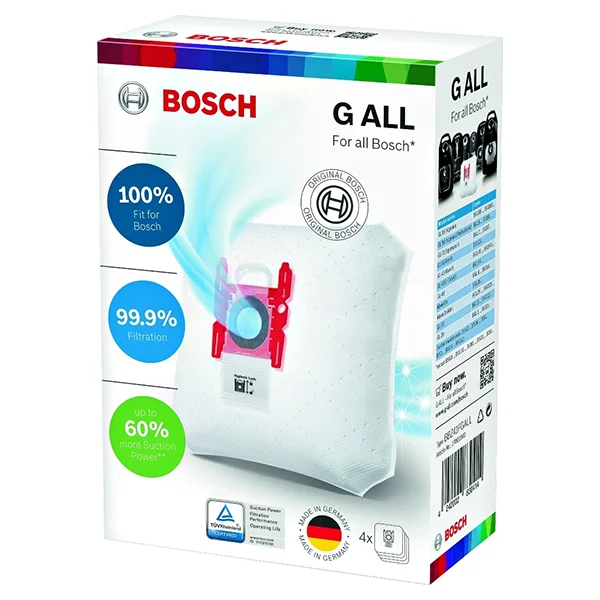 Φωτογραφία προϊόντος: Σακούλες Σκούπας Bosch BBZ41FGALL (4τεμ.) - Bosch/Siemens