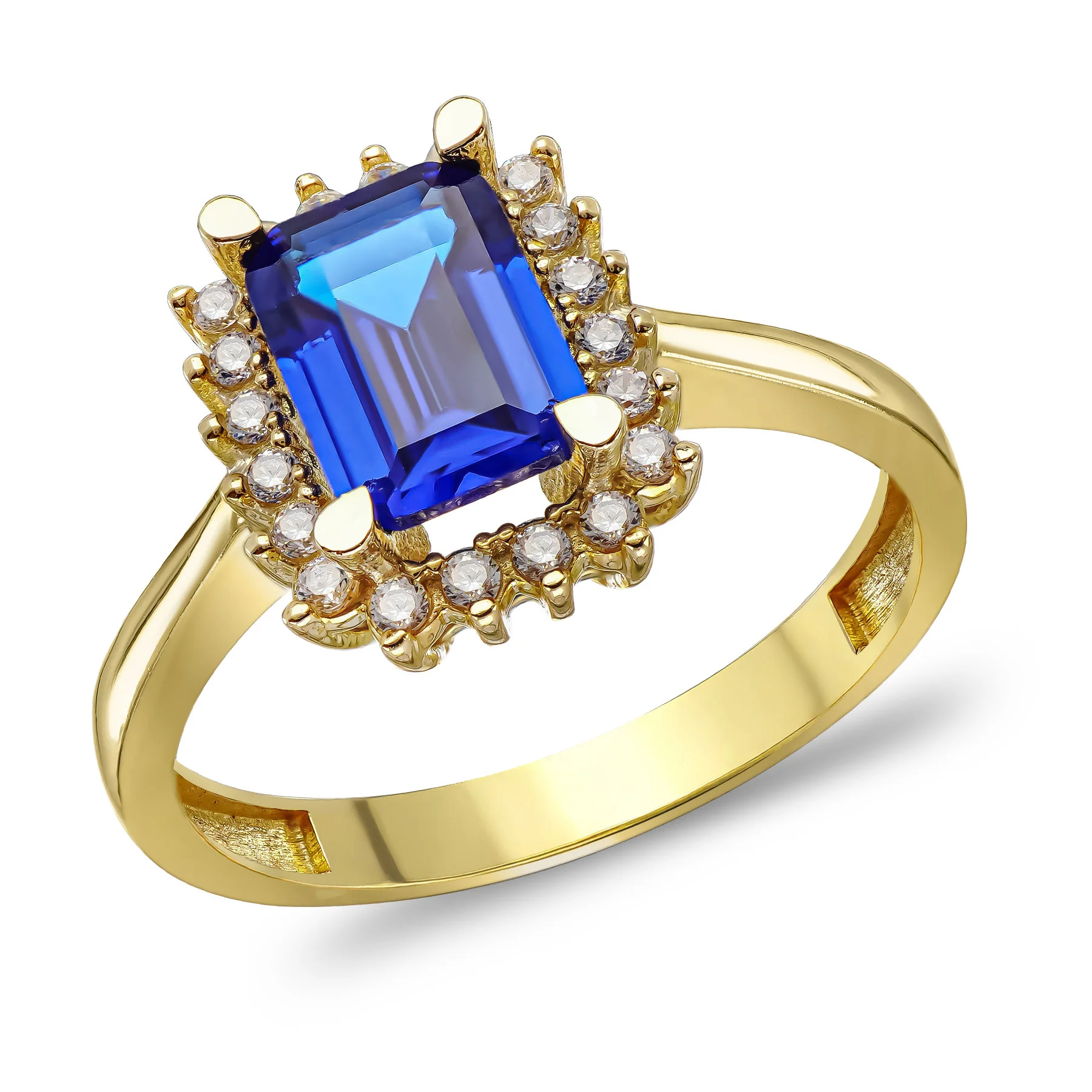 Φωτογραφία προϊόντος: Δαχτυλίδι με Mπλε Πέτρα από Kίτρινο Χρυσό 14 Καρατίων DX2373