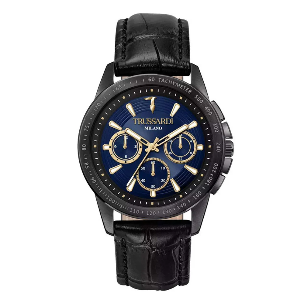 Φωτογραφία προϊόντος: TRUSSARDI T-Hawk Black Leather Chronograph R2451153001
