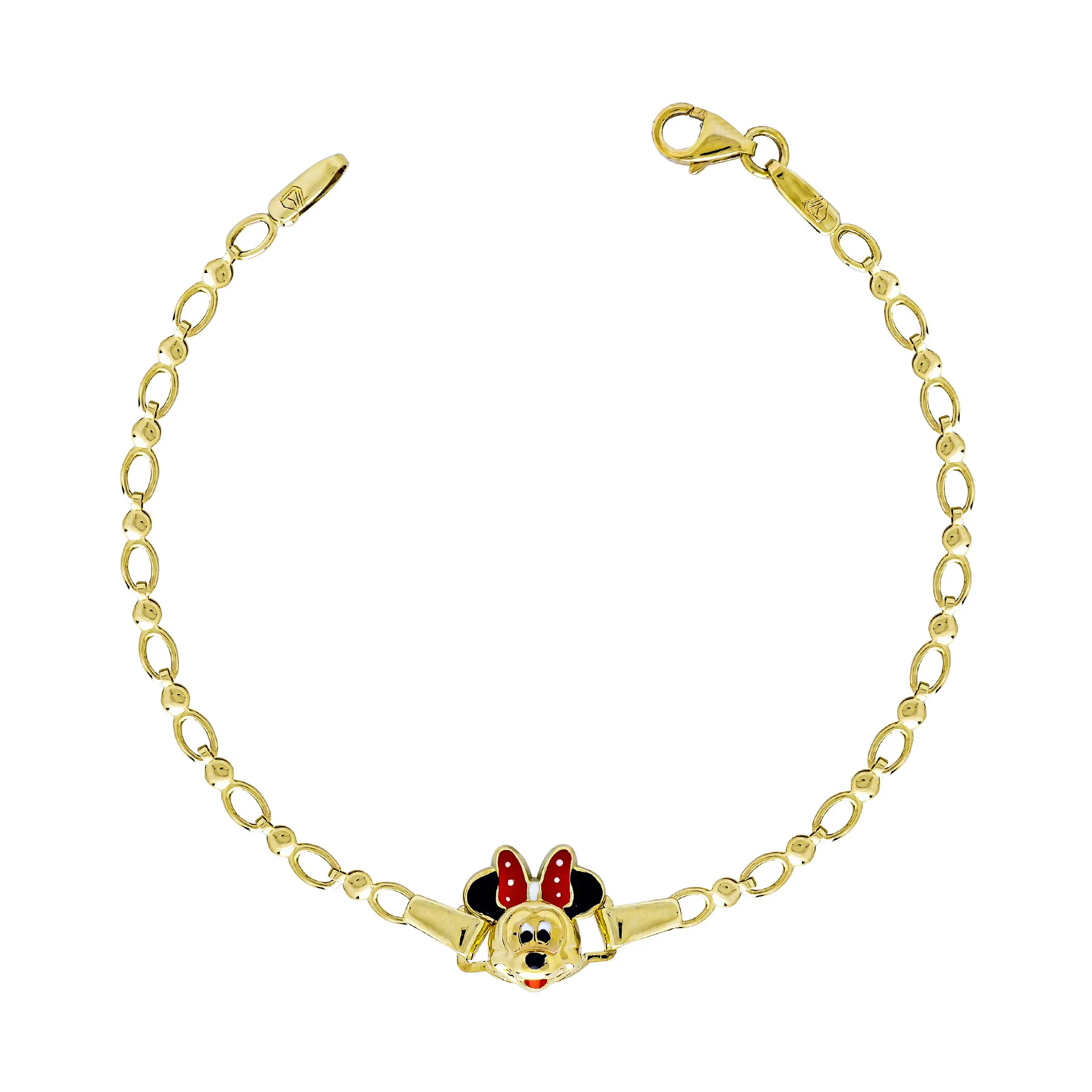 Φωτογραφία προϊόντος: Παιδικό Βραχιόλι με Minnie Από Κίτρινο Χρυσό 9 Καρατίων PVR563