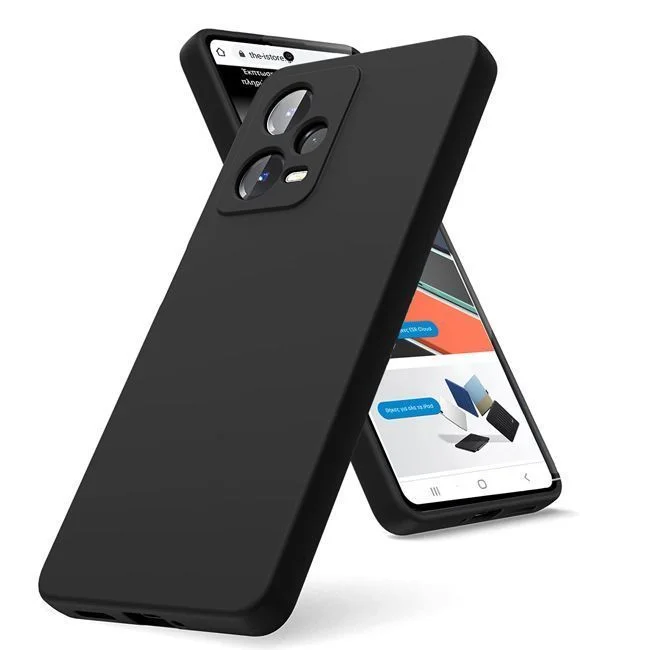 Φωτογραφία προϊόντος: Θήκη Rubber Silk Black Xiaomi Redmi Note 12 5G