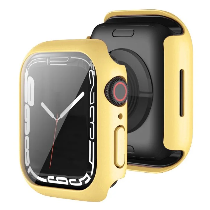 Φωτογραφία προϊόντος: 2-in-1 Hard Frame Yellow + Tempered Glass Apple Watch 45mm
