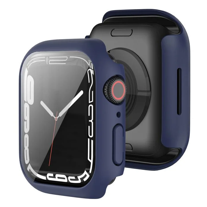 Φωτογραφία προϊόντος: 2-in-1 Hard Frame Blue + Tempered Glass Apple Watch 45mm