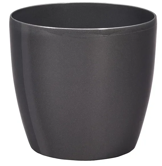 Φωτογραφία προϊόντος: PLASTONA Caspo Γλάστρα ROTO BRILLANTE 22 Ø22 X 20 cm/6,35 lt ΑΝΘΡΑΚΙ