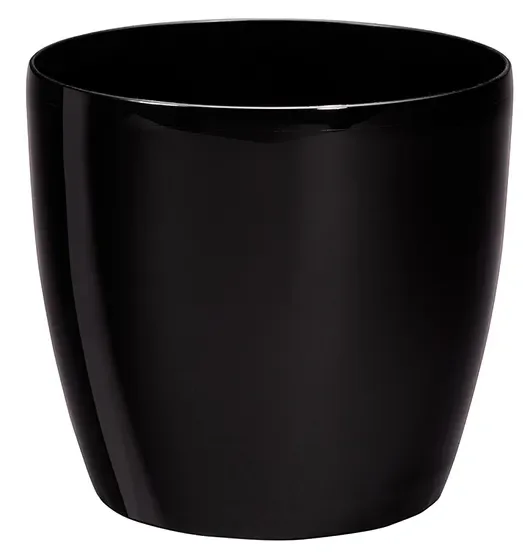 Φωτογραφία προϊόντος: PLASTONA Caspo Γλάστρα ROTO BRILLANTE 43 Ø43 X 39 cm/44 lt ΜΑΥΡΟ