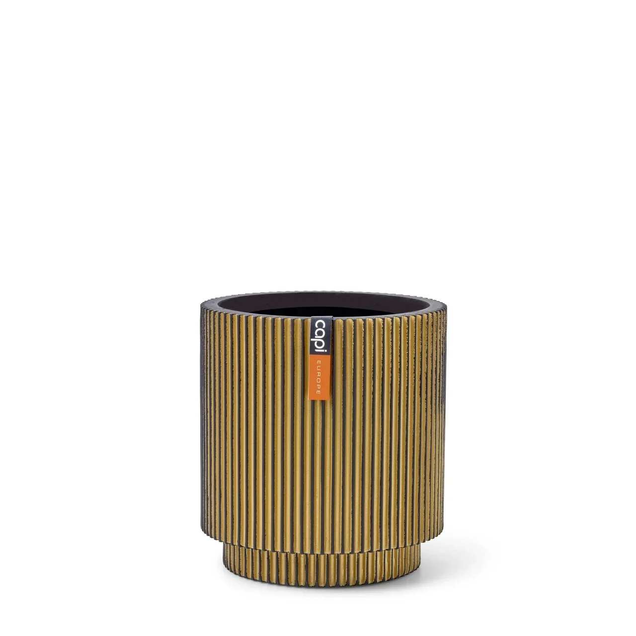 Φωτογραφία προϊόντος: Capi Vase Cylinder Groove 15x17 Black Gold