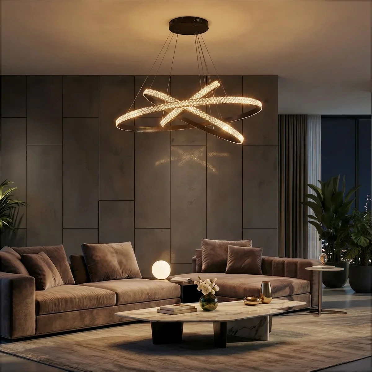 Φωτογραφία προϊόντος: Globostar kelvo® DIAMOND KLV-101-0139-V2 Κρεμαστό Φωτιστικό Οροφής LED 120W 12000lm 180° AC 220-240V IP20 Ρυθμιζόμενο Λευκό CCT με Χειριστήριο από 2700K έως 6000K Dimmable - Lumileds SMD Chi