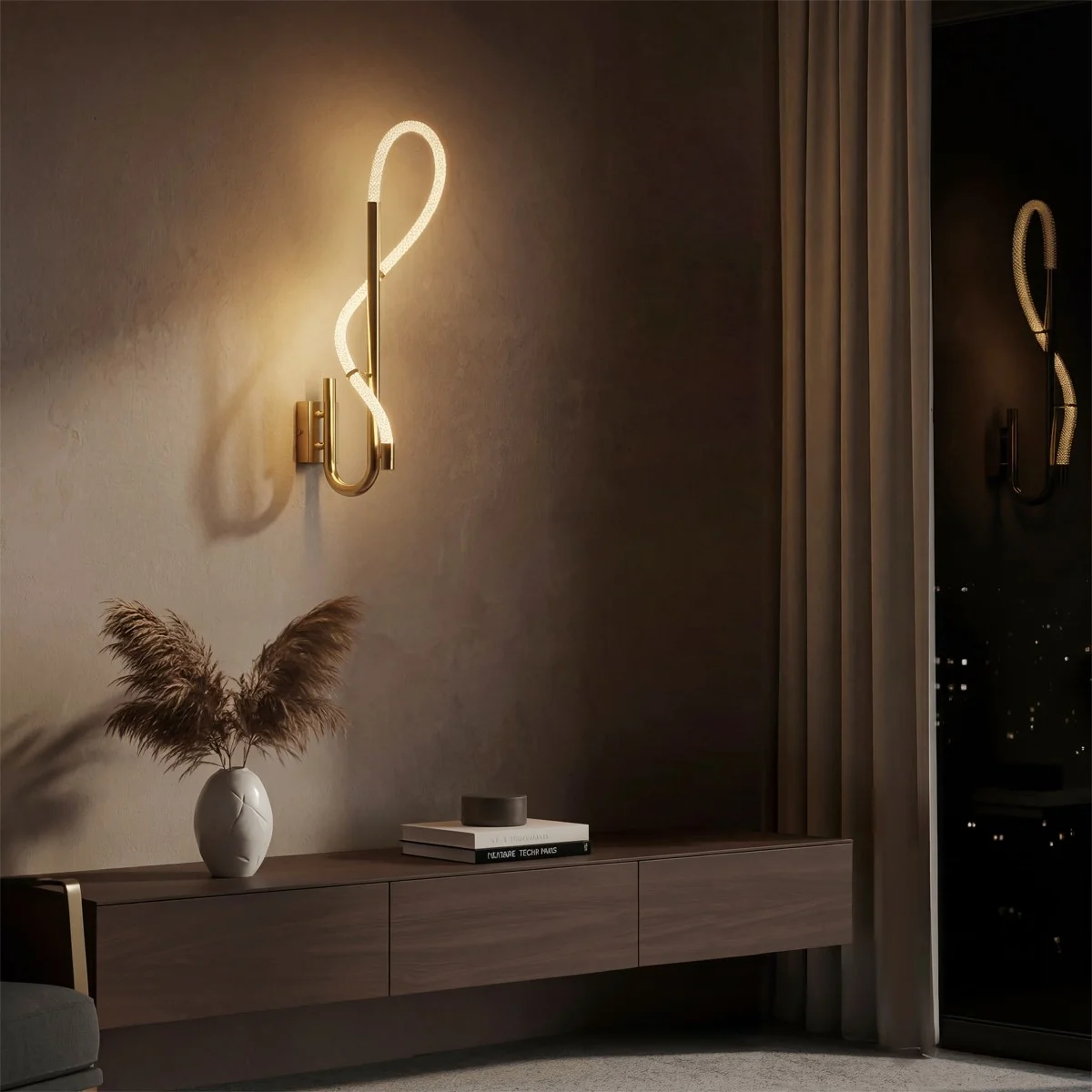 Φωτογραφία προϊόντος: Globostar kelvo® GLOW KLV-101-0148-V2 Φωτιστικό Τοίχου / Απλίκα LED 18W 1800lm 360° AC 220-240V IP20 Ρυθμιζόμενο Λευκό CCT με On/Off 2700K/4500K/6000K - Lumileds SMD Chip - Χρυσό Πλατίνα - Μ