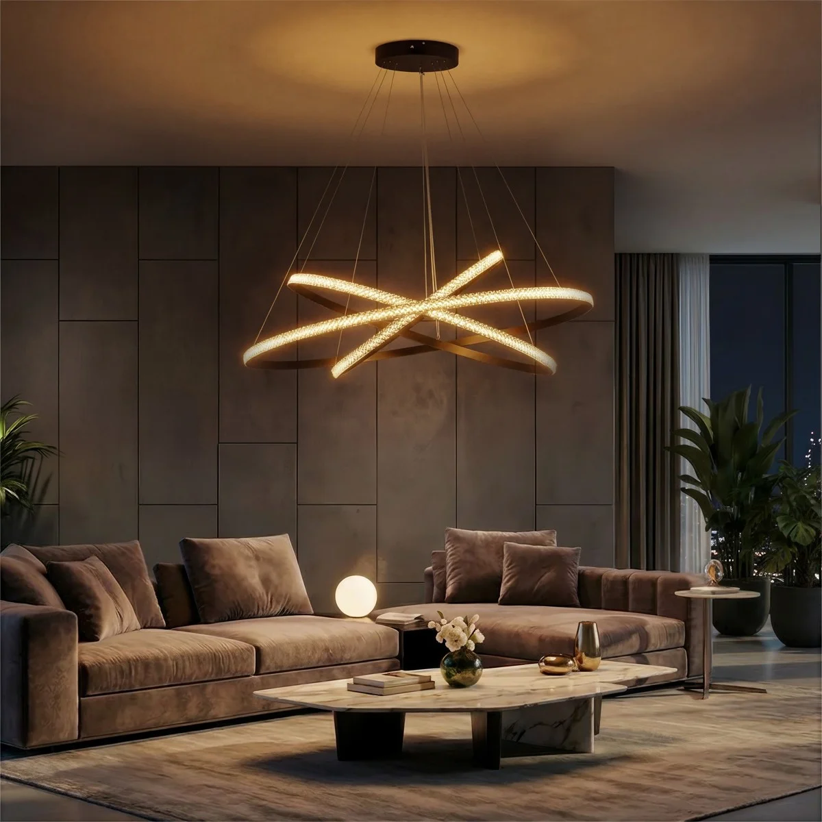 Φωτογραφία προϊόντος: Globostar kelvo® DIAMOND KLV-101-0241-V2 Κρεμαστό Φωτιστικό Οροφής LED 150W 15000lm 180° AC 220-240V IP20 Ρυθμιζόμενο Λευκό CCT με Χειριστήριο από 2700K έως 6000K Dimmable - Lumileds SMD Chi