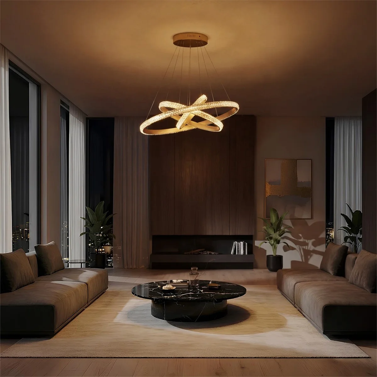Φωτογραφία προϊόντος: Globostar kelvo® DIAMOND KLV-101-0238-V2 Κρεμαστό Φωτιστικό Οροφής LED 100W 10000lm 180° AC 220-240V IP20 Ρυθμιζόμενο Λευκό CCT με Χειριστήριο από 2700K έως 6000K Dimmable - Lumileds SMD Chi