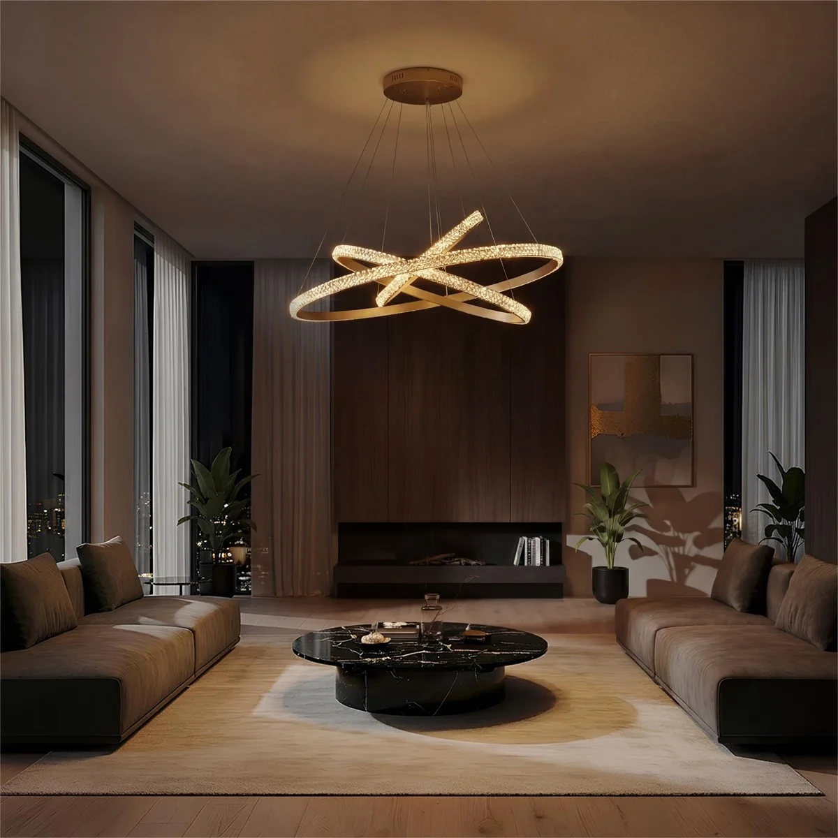 Φωτογραφία προϊόντος: Globostar kelvo® DIAMOND KLV-101-0240-V2 Κρεμαστό Φωτιστικό Οροφής LED 120W 12000lm 180° AC 220-240V IP20 Ρυθμιζόμενο Λευκό CCT με Χειριστήριο από 2700K έως 6000K Dimmable - Lumileds SMD Chi