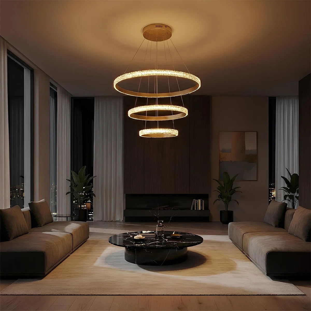 Φωτογραφία προϊόντος: Globostar kelvo® DIAMOND KLV-101-0238 Κρεμαστό Φωτιστικό Οροφής LED 100W 10000lm 180° AC 220-240V IP20 Ρυθμιζόμενο Λευκό CCT με Χειριστήριο από 2700K έως 6000K Dimmable - Lumileds SMD Chip -