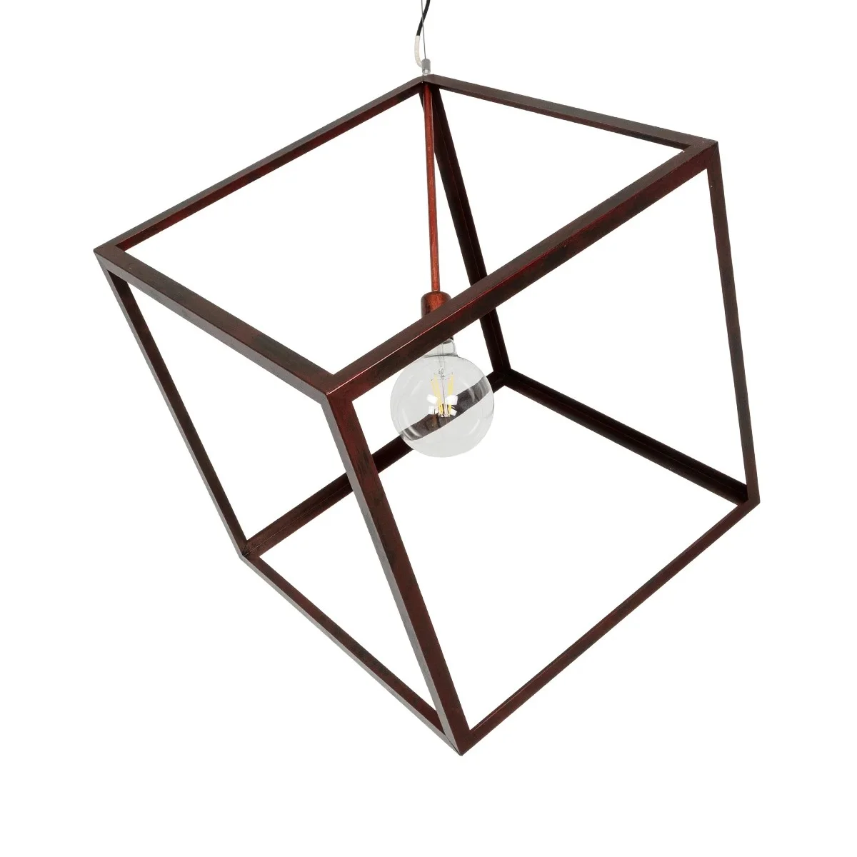 Φωτογραφία προϊόντος: GLOBOSTAR® CUBE 999-0216 Μοντέρνο Κρεμαστό Φωτιστικό Οροφής με Ντουί 1 x E27 AC 220-240V IP20 - Χάλκινο - Μ70 x Π70 x Υ87cm