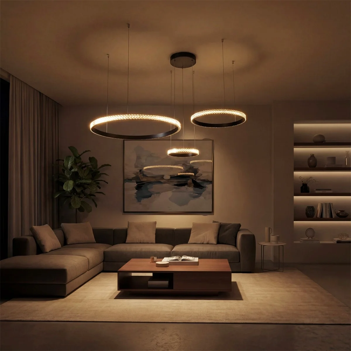 Φωτογραφία προϊόντος: Globostar kelvo® DIAMOND KLV-101-0243 Κρεμαστό Φωτιστικό Οροφής LED 100W 10000lm 180° AC 220-240V IP20 Ρυθμιζόμενο Λευκό CCT με Χειριστήριο από 2700K έως 6000K Dimmable - Lumileds SMD Chip -