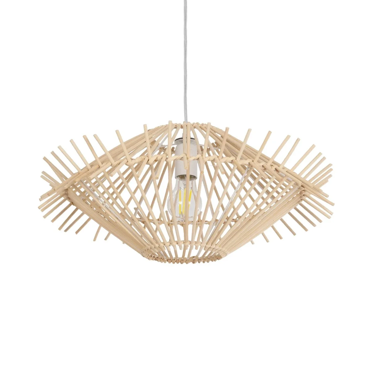 Φωτογραφία προϊόντος: GLOBOSTAR® SASSO 999-0201 Boho Κρεμαστό Φωτιστικό Οροφής με Ντουί 1 x E27 AC 220-240V IP20 - Μπεζ - Μ50 x Π50 x Y23cm