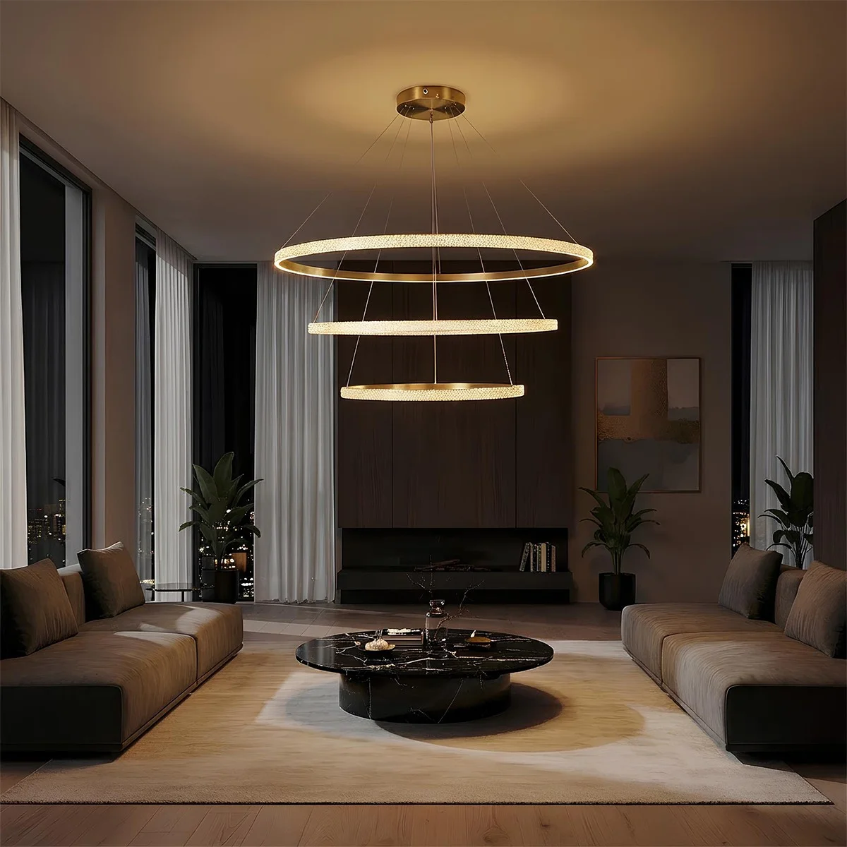 Φωτογραφία προϊόντος: Globostar kelvo® DIAMOND KLV-101-0242 Κρεμαστό Φωτιστικό Οροφής LED 150W 15000lm 180° AC 220-240V IP20 Ρυθμιζόμενο Λευκό CCT με Χειριστήριο από 2700K έως 6000K Dimmable - Lumileds SMD Chip -