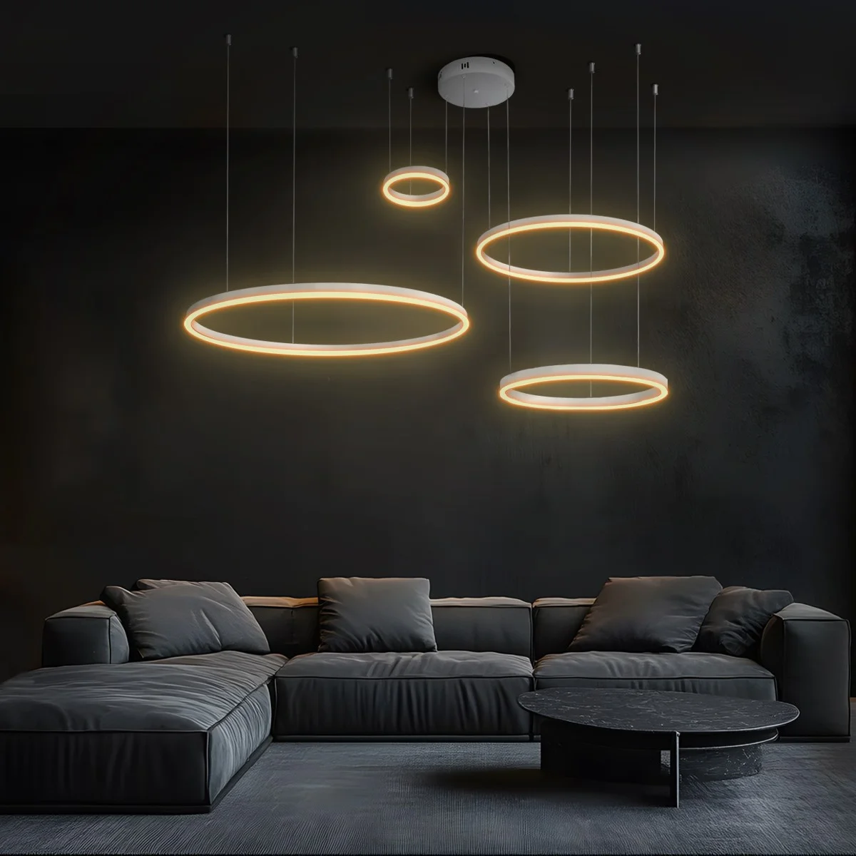 Φωτογραφία προϊόντος: Globostar kelvo® VENOM KLV-101-0203 Κρεμαστό Φωτιστικό Οροφής LED 150W 15000lm 120° AC 220-240V IP20 Ρυθμιζόμενο Λευκό CCT με Χειριστήριο από 2700K έως 6000K Dimmable - Lumileds SMD Chip - Λ