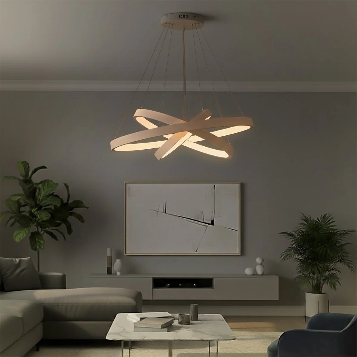 Φωτογραφία προϊόντος: Globostar kelvo® NEMESIS KLV-101-0221-V2 Κρεμαστό Φωτιστικό Οροφής LED 120W 12000lm 180° AC 220-240V IP20 Ρυθμιζόμενο Λευκό CCT με Χειριστήριο από 2700K έως 6000K Dimmable - Lumileds SMD Chi