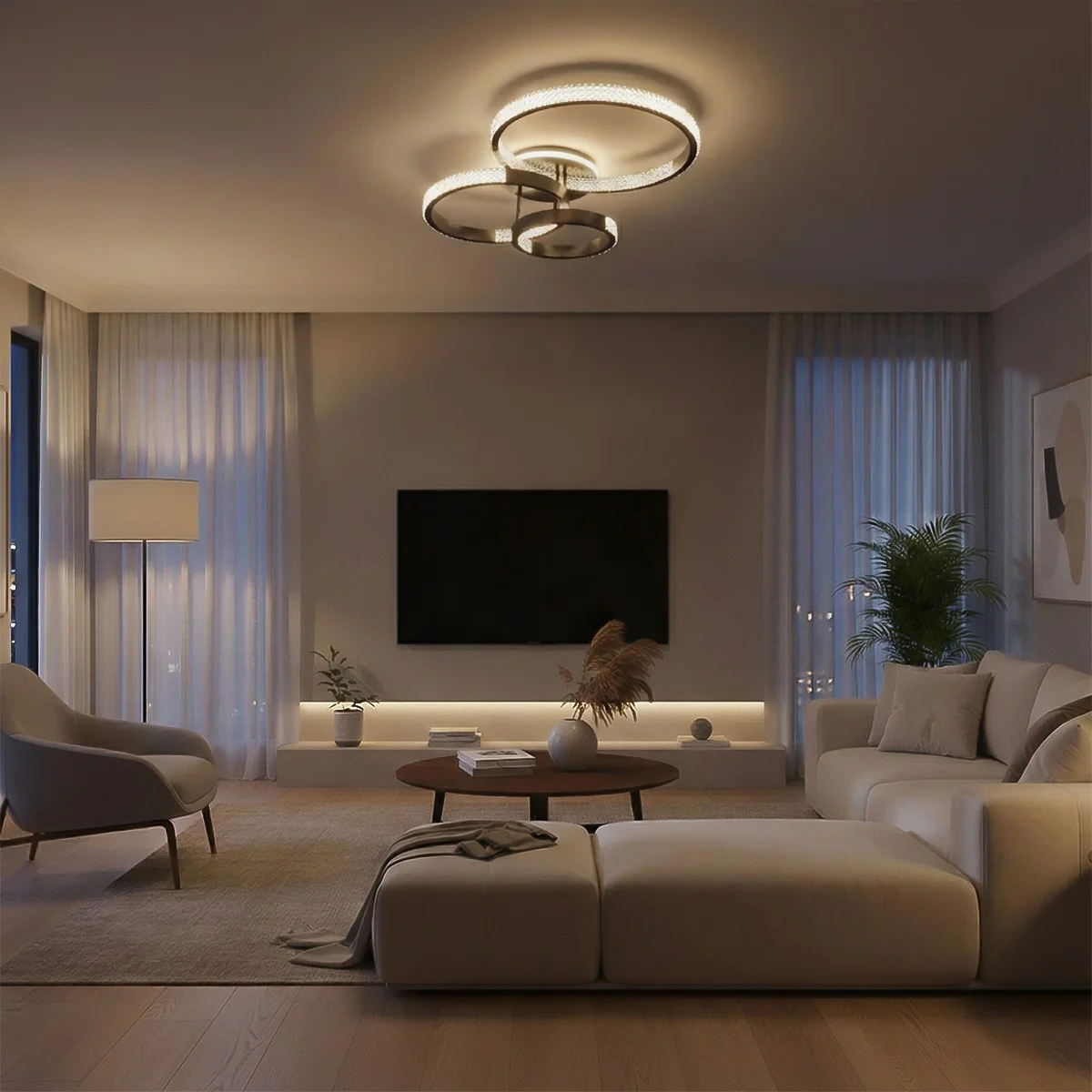 Φωτογραφία προϊόντος: Globostar kelvo® DIAMOND KLV-101-0226 Φωτιστικό Οροφής LED 100W 10000lm 360° AC 220-240V IP20 Ρυθμιζόμενο Λευκό CCT με Χειριστήριο από 2700K έως 6000K Dimmable - Lumileds SMD Chip - Μαύρο Μα