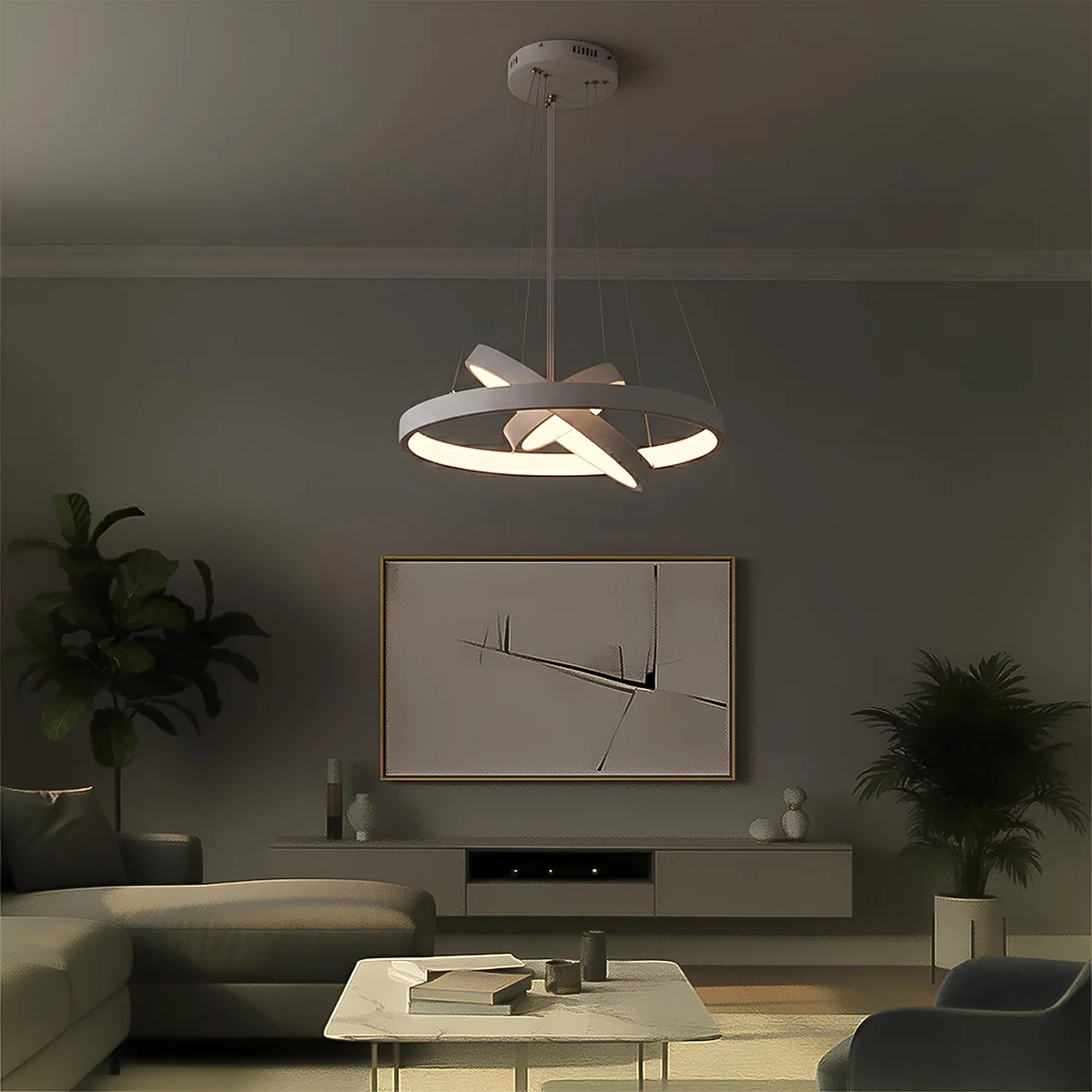 Φωτογραφία προϊόντος: Globostar kelvo® NEMESIS KLV-101-0218-V2 Κρεμαστό Φωτιστικό Οροφής LED 100W 10000lm 180° AC 220-240V IP20 Ρυθμιζόμενο Λευκό CCT με Χειριστήριο από 2700K έως 6000K Dimmable - Lumileds SMD Chi