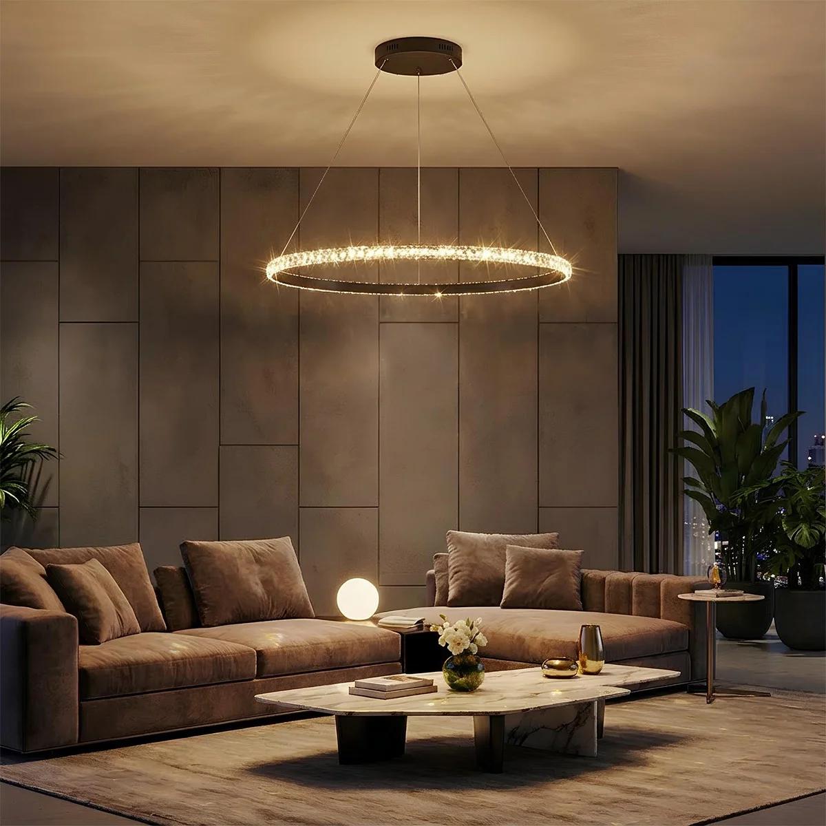 Φωτογραφία προϊόντος: Globostar kelvo® DIAMOND KLV-101-0231 Κρεμαστό Φωτιστικό Οροφής LED 67W 6700lm 180° AC 220-240V IP20 Ρυθμιζόμενο Λευκό CCT με Χειριστήριο από 2700K έως 6000K Dimmable - Lumileds SMD Chip - Μ