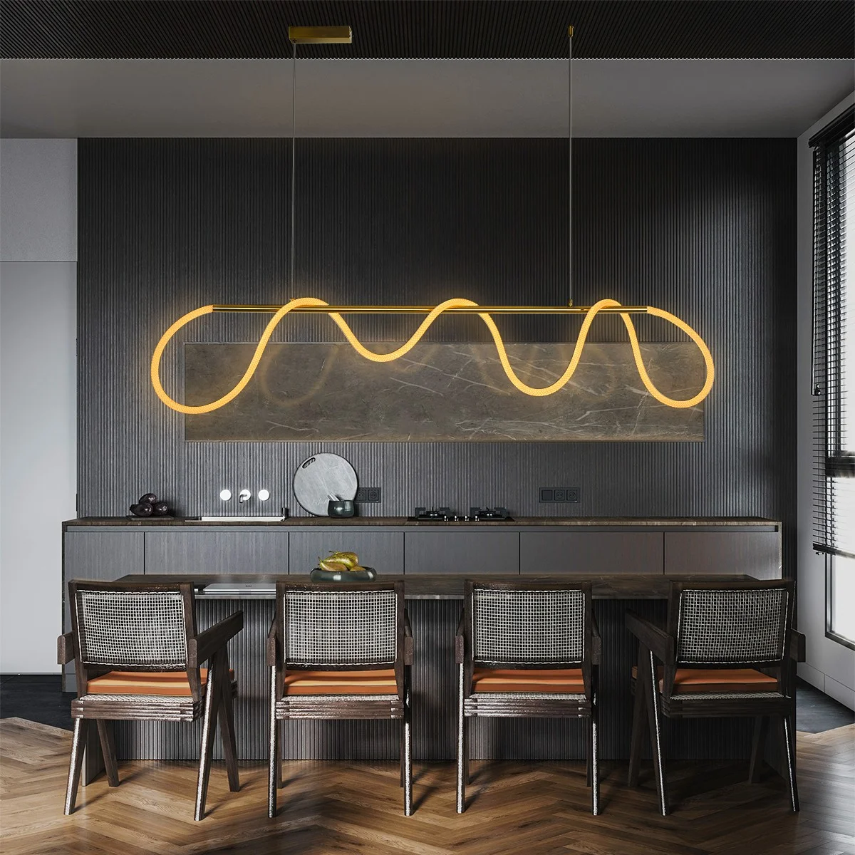 Φωτογραφία προϊόντος: Globostar kelvo® GLOW KLV-101-0167 Κρεμαστό Φωτιστικό Οροφής LED 45W 4500lm 360° AC 220-240V IP20 Ρυθμιζόμενο Λευκό CCT με Χειριστήριο από 2700K έως 6000K Dimmable - Lumileds SMD Chip - Χρυσ