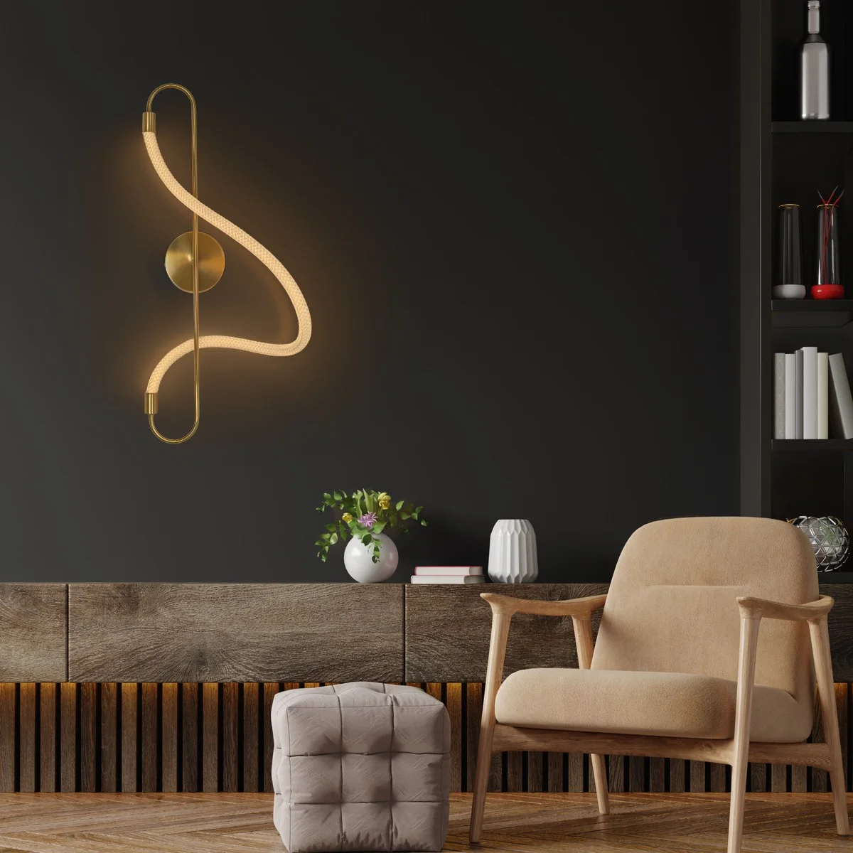 Φωτογραφία προϊόντος: Globostar kelvo® GLOW KLV-101-0169 Φωτιστικό Τοίχου / Απλίκα LED 18W 1800lm 360° AC 220-240V IP20 Ρυθμιζόμενο Λευκό CCT με On/Off 2700K/4500K/6000K - Lumileds SMD Chip - Χρυσό Πλατίνα - Μ30