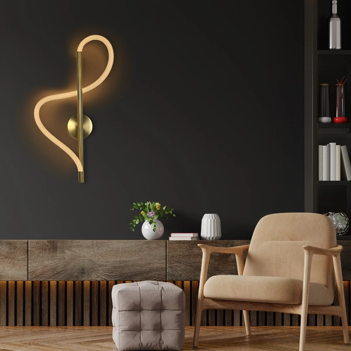 Φωτογραφία προϊόντος: Globostar kelvo® GLOW KLV-101-0168 Φωτιστικό Τοίχου / Απλίκα LED 24W 2400lm 360° AC 220-240V IP20 Ρυθμιζόμενο Λευκό CCT με On/Off 2700K/4500K/6000K - Lumileds SMD Chip - Χρυσό Πλατίνα - Μ30