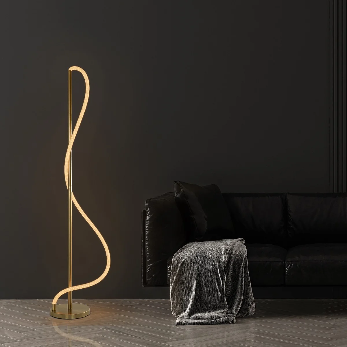 Φωτογραφία προϊόντος: Globostar kelvo® GLOW KLV-101-0173 Επιδαπέδιο Φωτιστικό LED 30W 3000lm 360° AC 220-240V IP20 Ρυθμιζόμενο Λευκό CCT με Αφή 2700K/4500K/6000K Dimmable - Lumileds SMD Chip - Χρυσό Πλατίνα - Μ45