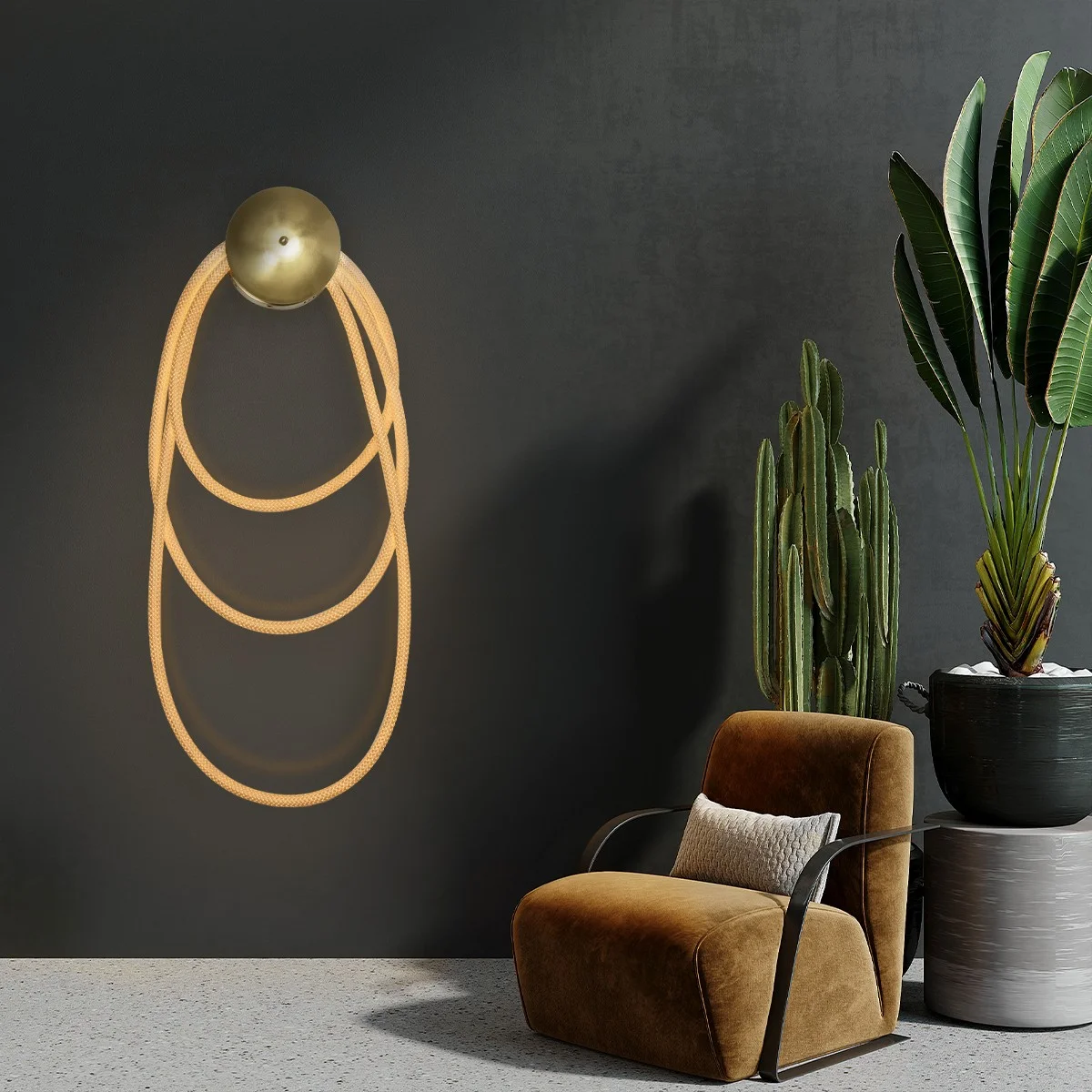 Φωτογραφία προϊόντος: Globostar kelvo® GLOW KLV-101-0171 Φωτιστικό Τοίχου / Απλίκα LED 60W 6000lm 360° AC 220-240V IP20 Ρυθμιζόμενο Λευκό CCT με Χειριστήριο από 2700K έως 6000K Dimmable - Lumileds SMD Chip - Χρυσ