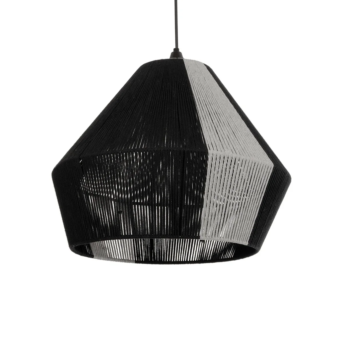 Φωτογραφία προϊόντος: GLOBOSTAR® ANGULUS 205-0021 Boho Κρεμαστό Φωτιστικό Οροφής με Ντουί 1 x E27 AC 220-240V IP20 - Μαύρο & Γκρι - M40 x Π40 x Υ35cm
