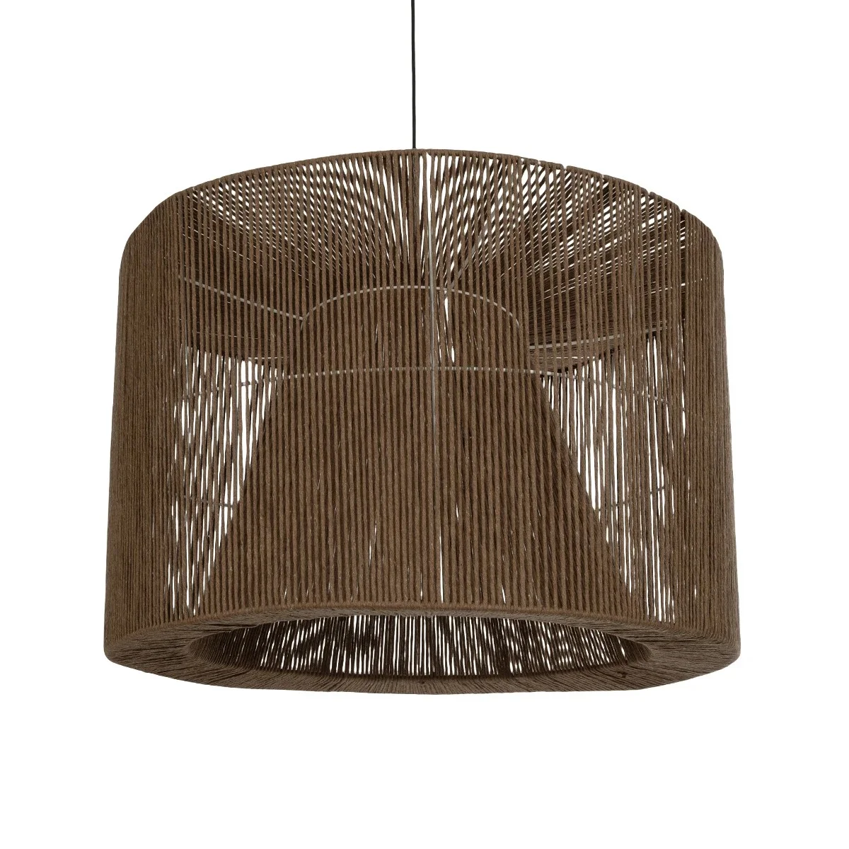 Φωτογραφία προϊόντος: GLOBOSTAR® ZYLINDER 205-0023 Boho Κρεμαστό Φωτιστικό Οροφής με Ντουί 1 x E27 AC 220-240V IP20 - Καφέ - M80 x Π80 x Υ51cm