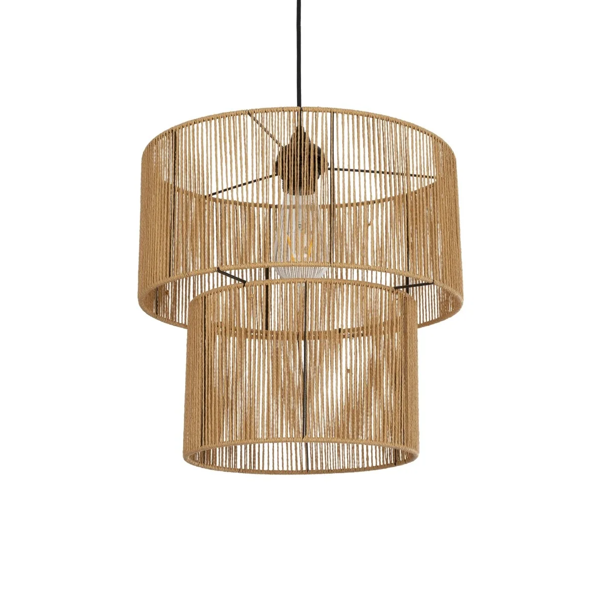 Φωτογραφία προϊόντος: GLOBOSTAR® ROXXI 205-0019 Boho Κρεμαστό Φωτιστικό Οροφής με Ντουί 1 x E27 AC 220-240V IP20 - Μπεζ - M35 x Π35 x Υ37cm