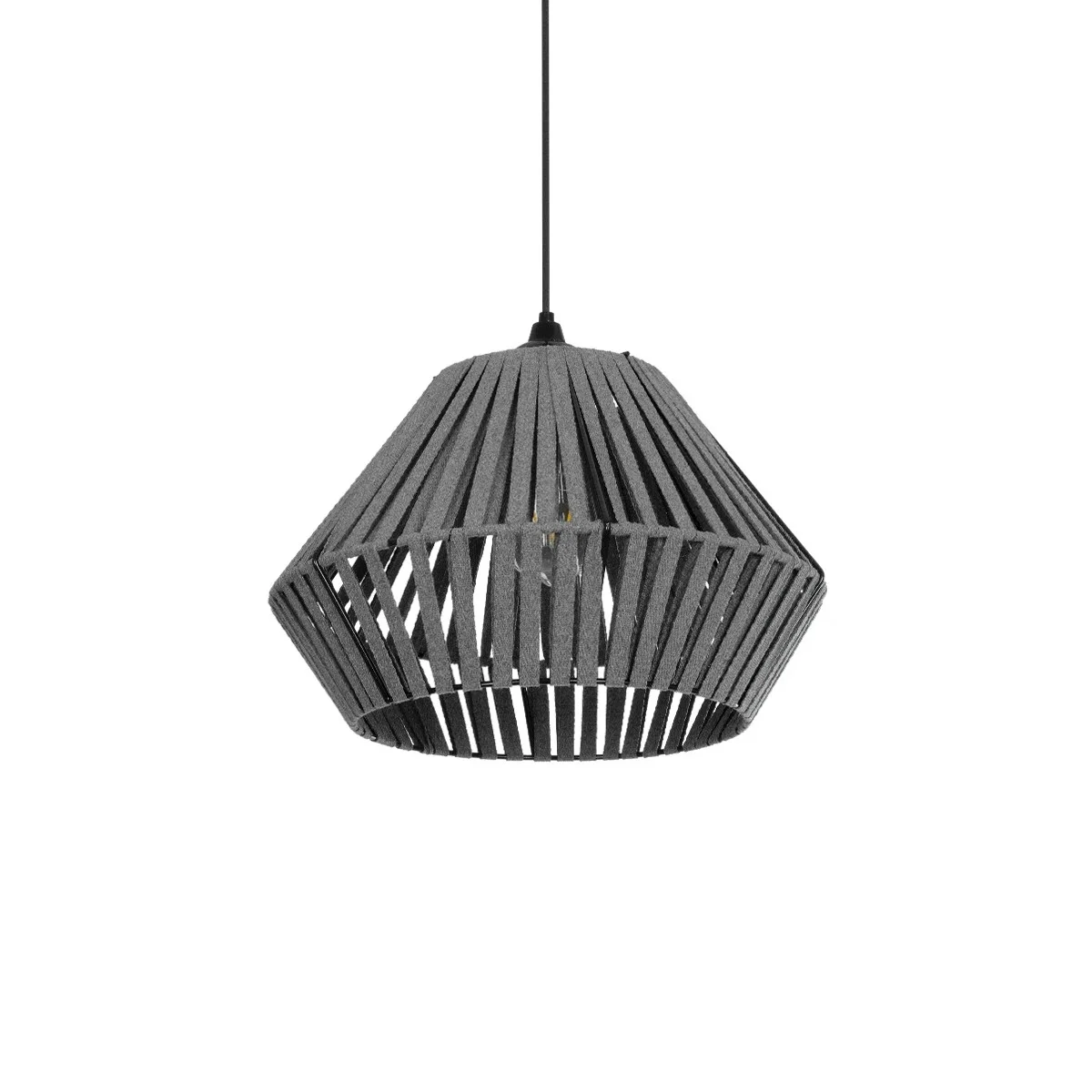 Φωτογραφία προϊόντος: GLOBOSTAR® NUI 205-0065 Boho Κρεμαστό Φωτιστικό Οροφής με Ντουί 1 x E27 AC 220-240V IP20 - Γκρι - M36 x Π36 x Υ27cm
