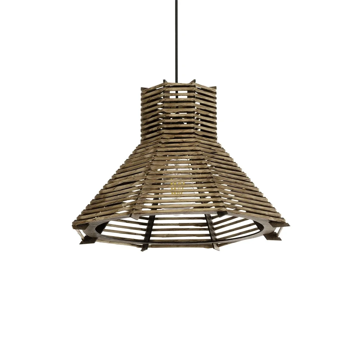 Φωτογραφία προϊόντος: GLOBOSTAR® JUTTI 205-0051 Boho Κρεμαστό Φωτιστικό Οροφής με Ντουί 1 x E27 AC 220-240V IP20 - Καφέ- M40 x Π40 x Υ26cm