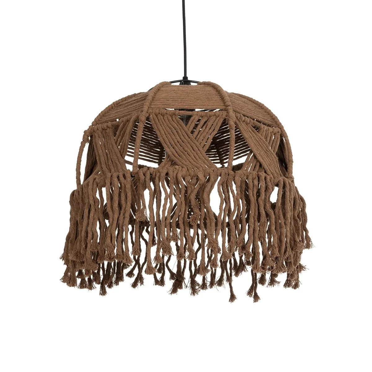 Φωτογραφία προϊόντος: GLOBOSTAR® TONA 205-0016 Boho Κρεμαστό Φωτιστικό Οροφής με Ντουί 1 x E27 AC 220-240V IP20 - Καφέ- M40 x Π40 x Υ38cm