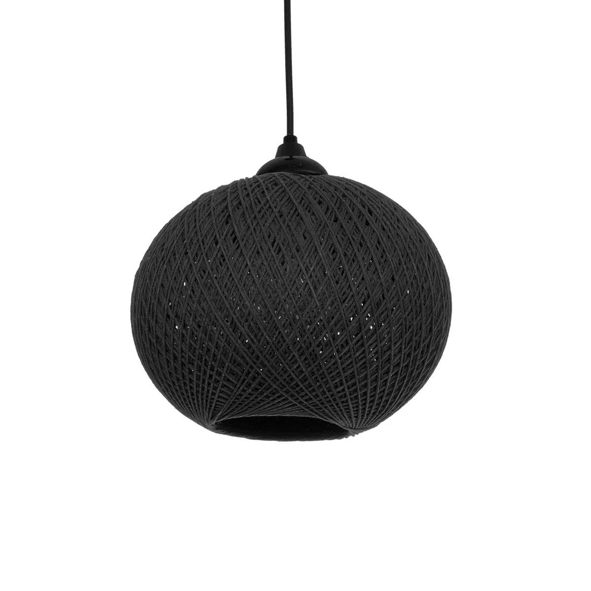 Φωτογραφία προϊόντος: GLOBOSTAR® SOLEI 205-0006 Boho Κρεμαστό Φωτιστικό Οροφής με Ντουί 1 x E27 AC 220-240V IP20 - Μαύρο - M20 x Π20 x Υ25cm