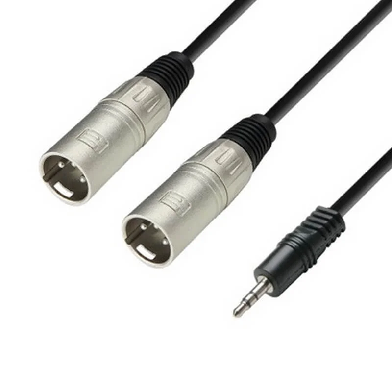 Φωτογραφία προϊόντος: Adam Hall K3YWMM0300 3Star Series Καλώδιο Audio 2xXLR(m) - 1/8 Stereo Jack 3m Μαύρο