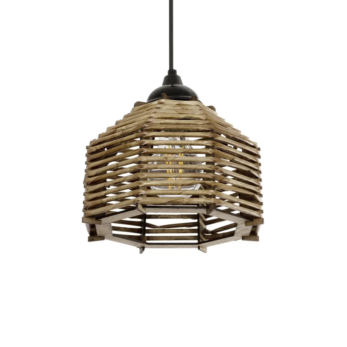 Φωτογραφία προϊόντος: GLOBOSTAR® JUTTI 205-0040 Boho Κρεμαστό Φωτιστικό Οροφής με Ντουί 1 x E27 AC 220-240V IP20 - Μπεζ - M20 x Π20 x Υ18cm