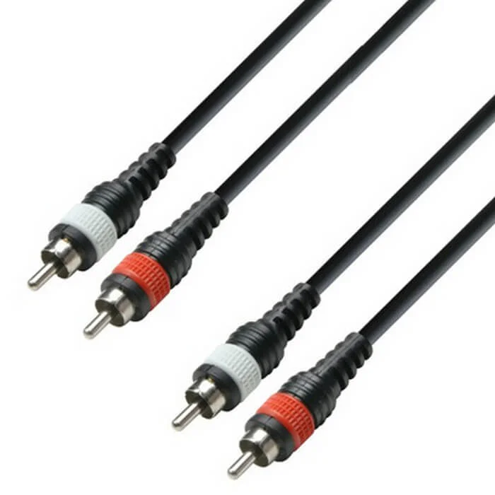 Φωτογραφία προϊόντος: Adam Hall K3TCC0300M 3Star Series Καλώδιο Audio 2xRCA - 2xRCA 3m Μαύρο