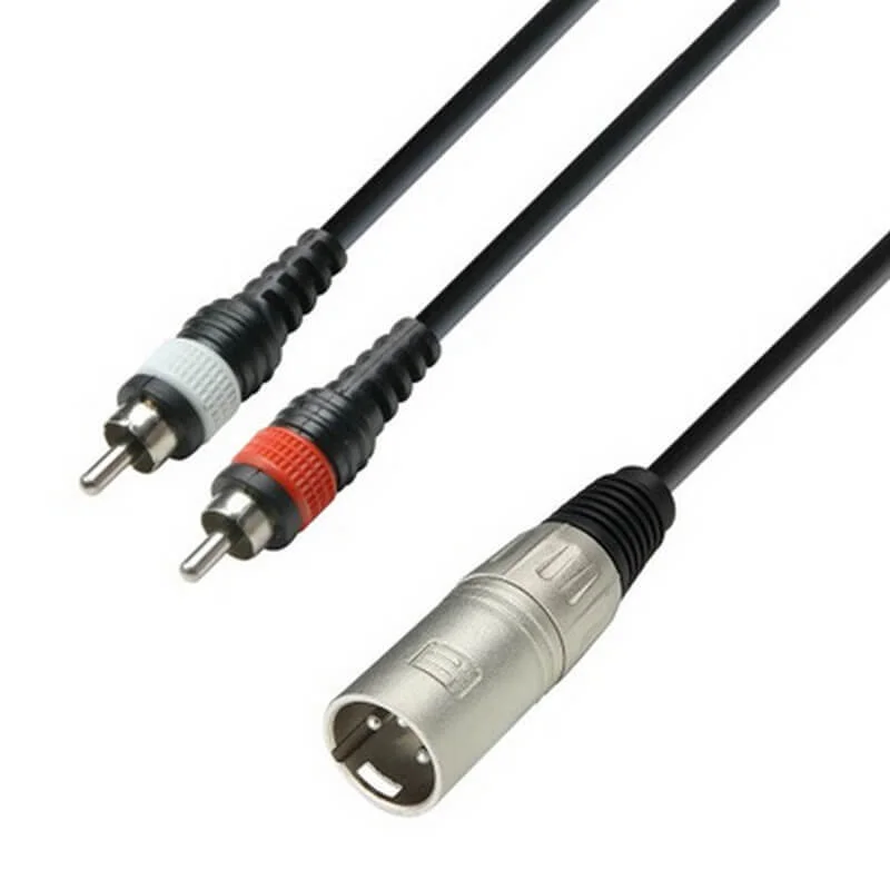 Φωτογραφία προϊόντος: Adam Hall K3YMCC0300 3Star Series Καλώδιο Audio 2xRCA - XLR(m) 3m Μαύρο