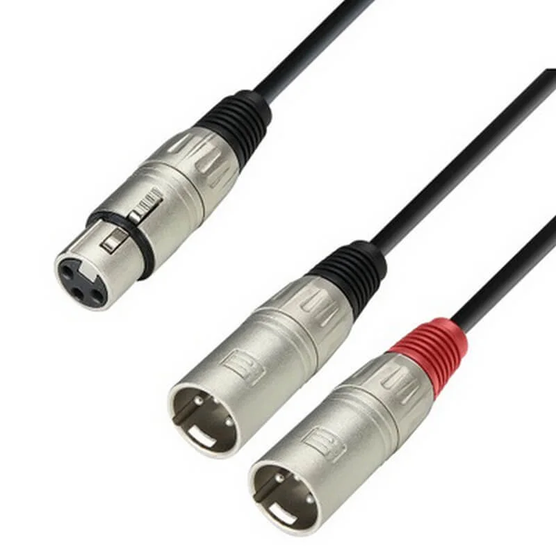 Φωτογραφία προϊόντος: Adam Hall K3YFMM0100 3Star Series Καλώδιο Audio 2xXLR(m) - XLR(f) 1m Μαύρο
