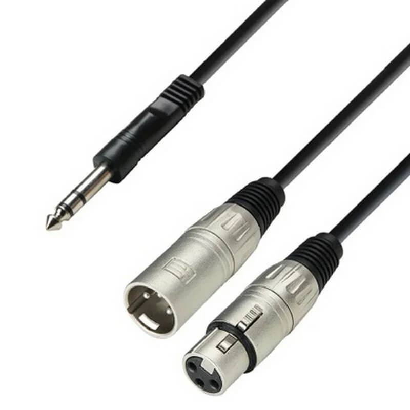 Φωτογραφία προϊόντος: Adam Hall K3YVMF0300 3Star Series Καλώδιο Audio 2xXLR - 1/4 Stereo Jack 3m Μαύρο