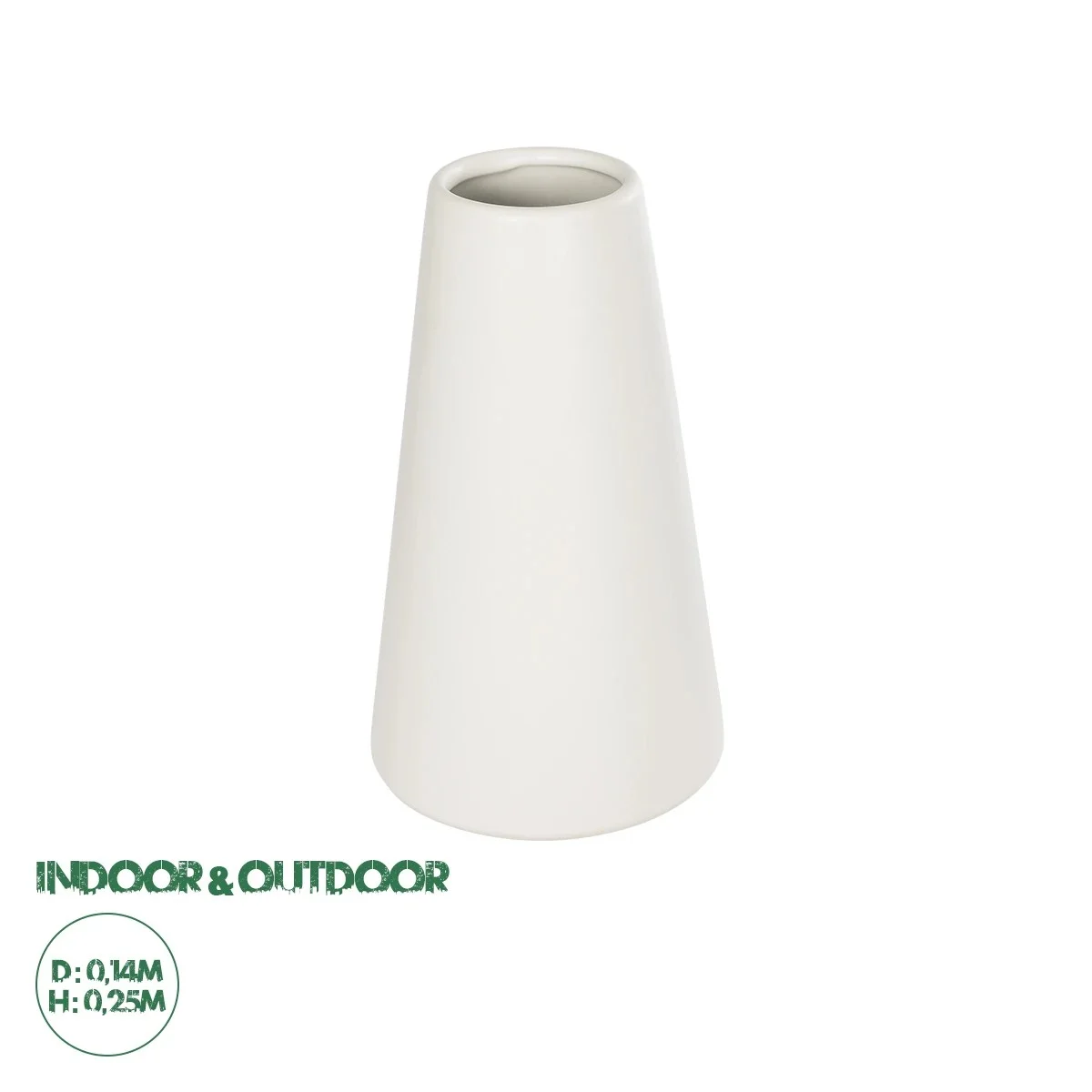 Φωτογραφία προϊόντος: GloboStar® Artificial Garden CONSOLI 21287 Διακοσμητικό Κεραμικό Βάζο Μπεζ Μ14 x Π14 x Υ25cm