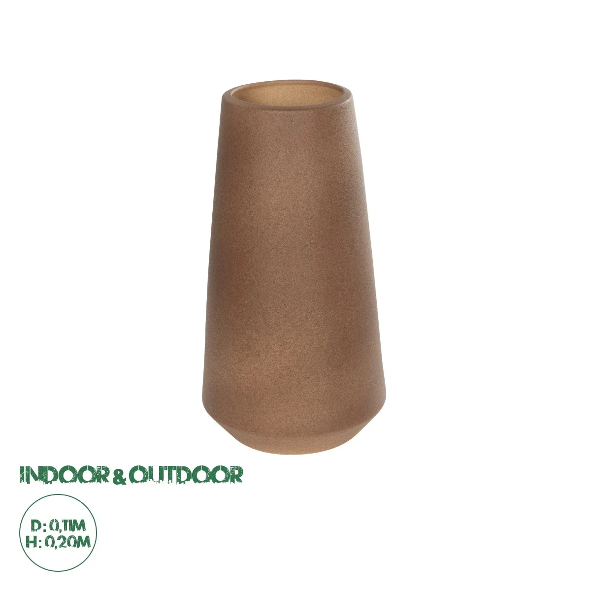Φωτογραφία προϊόντος: GloboStar® Artificial Garden PORTO 21288 Διακοσμητικό Κεραμικό Βάζο Καφέ Μ11 x Π11 x Υ20cm